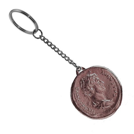 Pewter Keyring - Roman - Nero