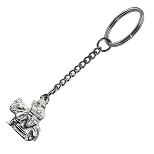 Pewter Keyring -  Viking - Lewis Chessman
