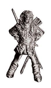 Pewter Badgepins - Robin Hood in Saltire