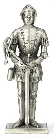 Solid Hand Cast Metal Knight - Crossbow