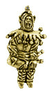 Gold Plated Pewter Pendant - Tudor - Jester