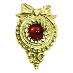 Gold Plated Gemmed Badgepins - Victorian - Bow