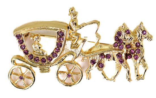 Coronation Coach Brooch Gold Plated - Coronation Collection
