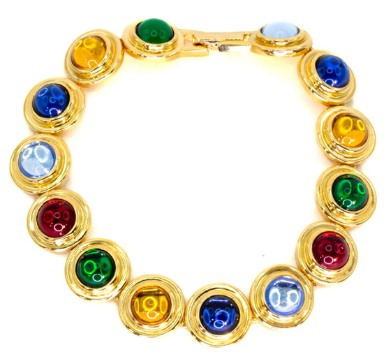 Roman Multi-Coloured Cabochon Bracelet
