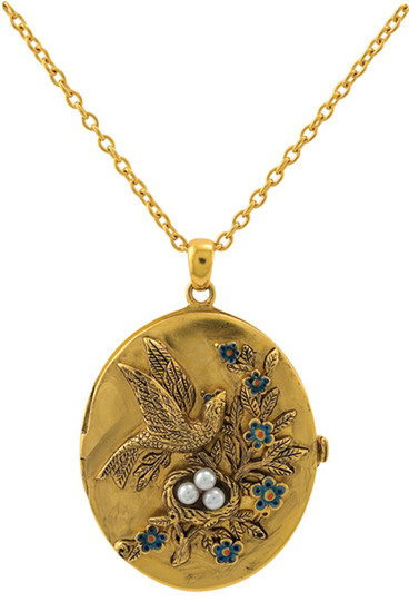 Bird Locket Necklace