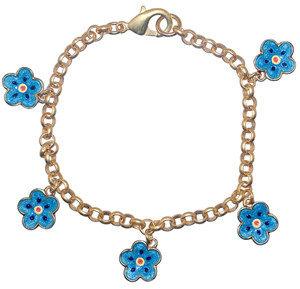 Bird Locket Flower Bracelet