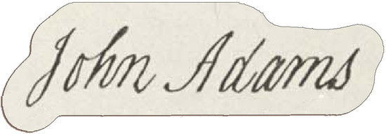 Adhesive Stickers - American Revolution - John Adams Signature