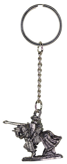 Pewter Keyrings - Medieval - Knight and Lance