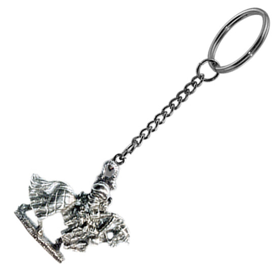 Pewter Keyrings - Tudor - Jousting Knight with Axe