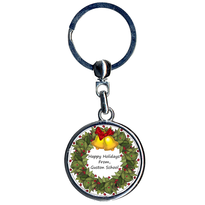 Square Christmas Key Rings Customised Christmas Keyrings -Double Sided