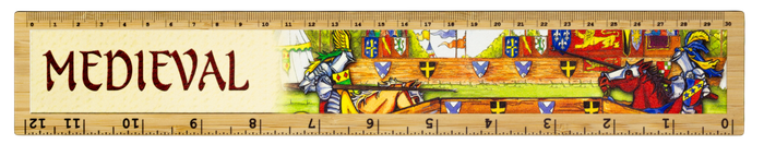 Mid Evil Ruler Wooden Ruler - Medieval
