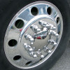 Chrome Plastic 33mm Push On Nut Cover With Flange On Truck