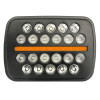 5"x7" Black Ops LED Headlight Orange On
