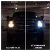 9005 Premium LED Headlight Bulbs Conversion Mounted on Truck