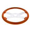 18" Vibrant Cadmium Orange 4 Spoke Steering Wheel Bottom View