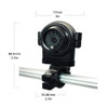 Universal Aerodynamic Side View Camera (Dimensions with Bracket)