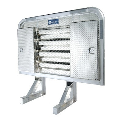 Semi Truck Headache Rack With Enclosed Doors