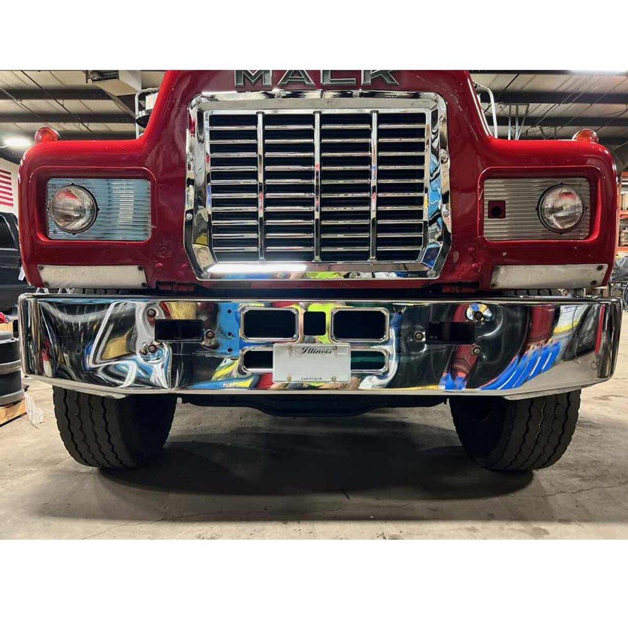 Mack RD 688 RD 690 Bumper With 6" Breakback By Valley Chrome Raney's