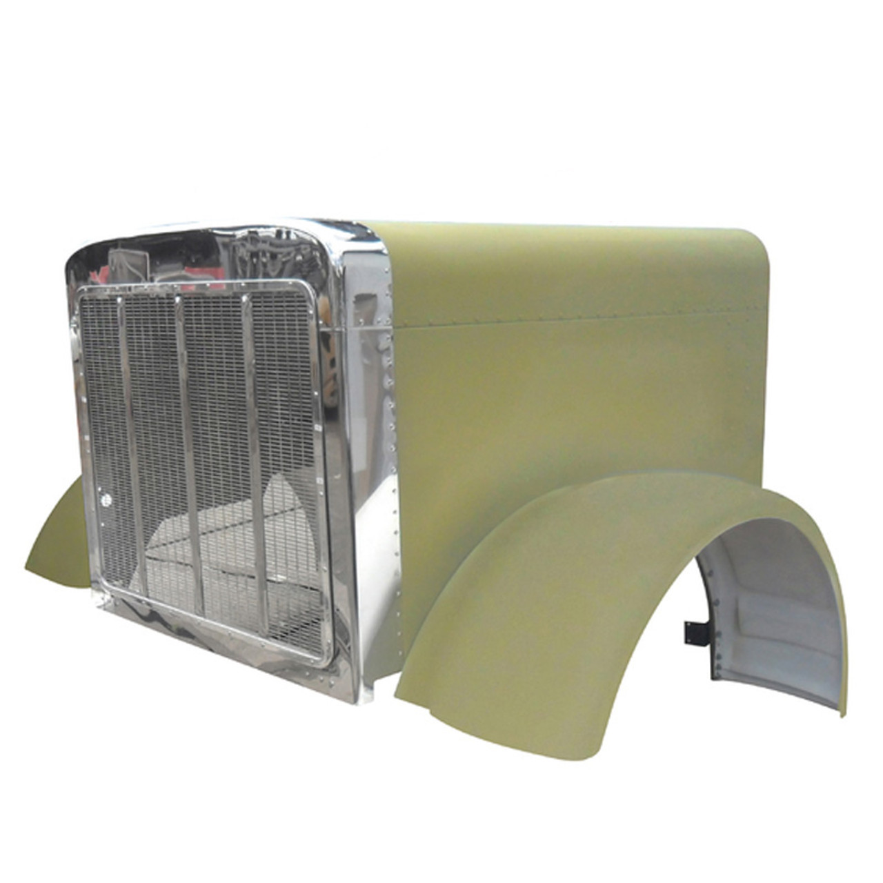 Peterbilt 379 Grill Surround Trim Set Stainless Extended Hood Raney's