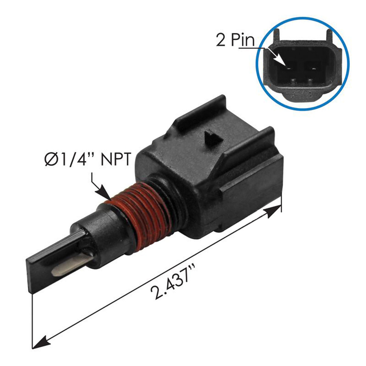 Freightliner Cascadia Columbia Coolant Level Sensor 0662384002