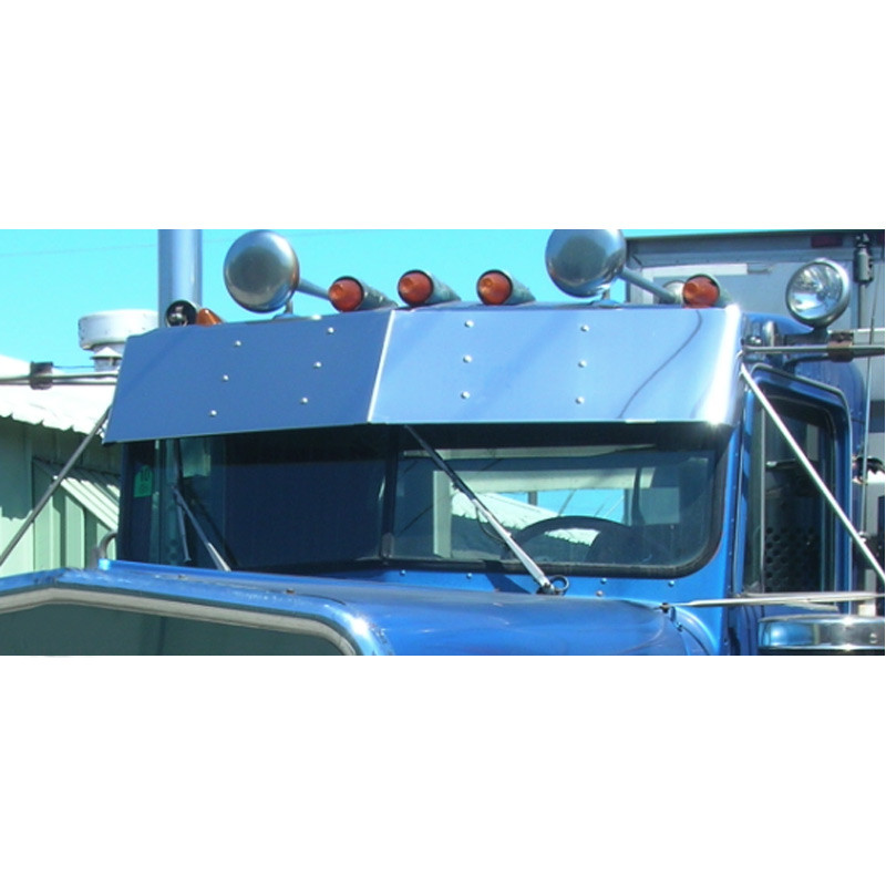 13" Kenworth W900A Drop Visor Stainless Steel Raney's Truck Parts