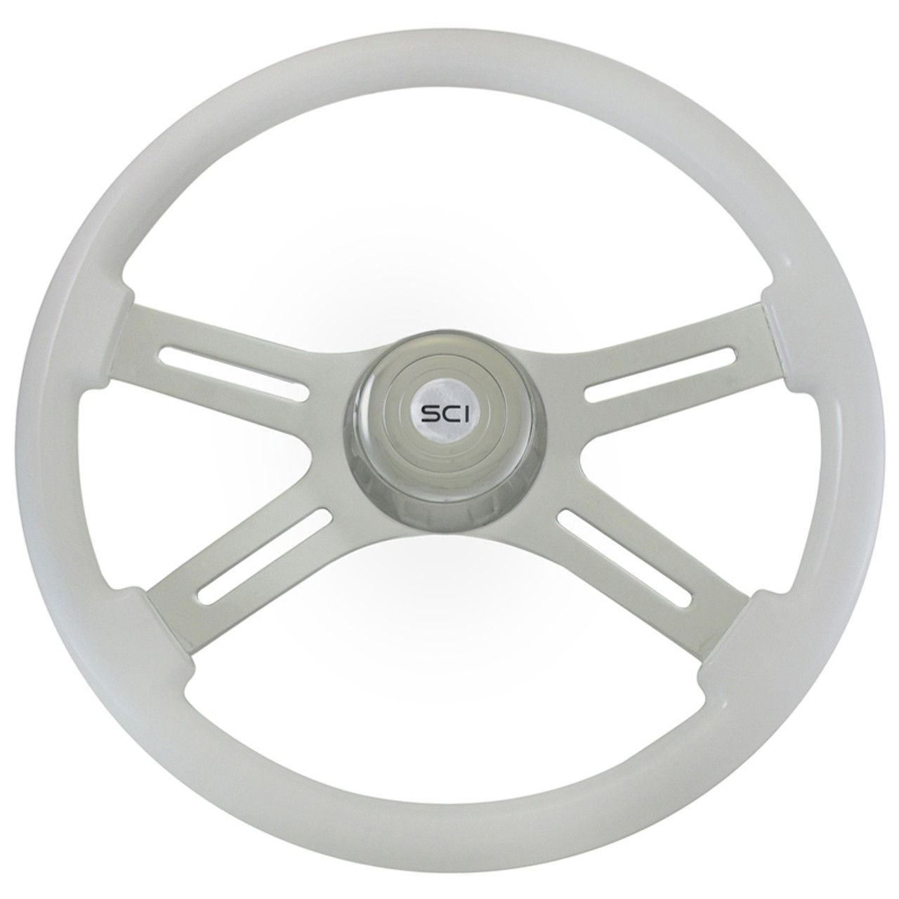 Classic White 18" Steering Wheel - Raney's Truck Parts