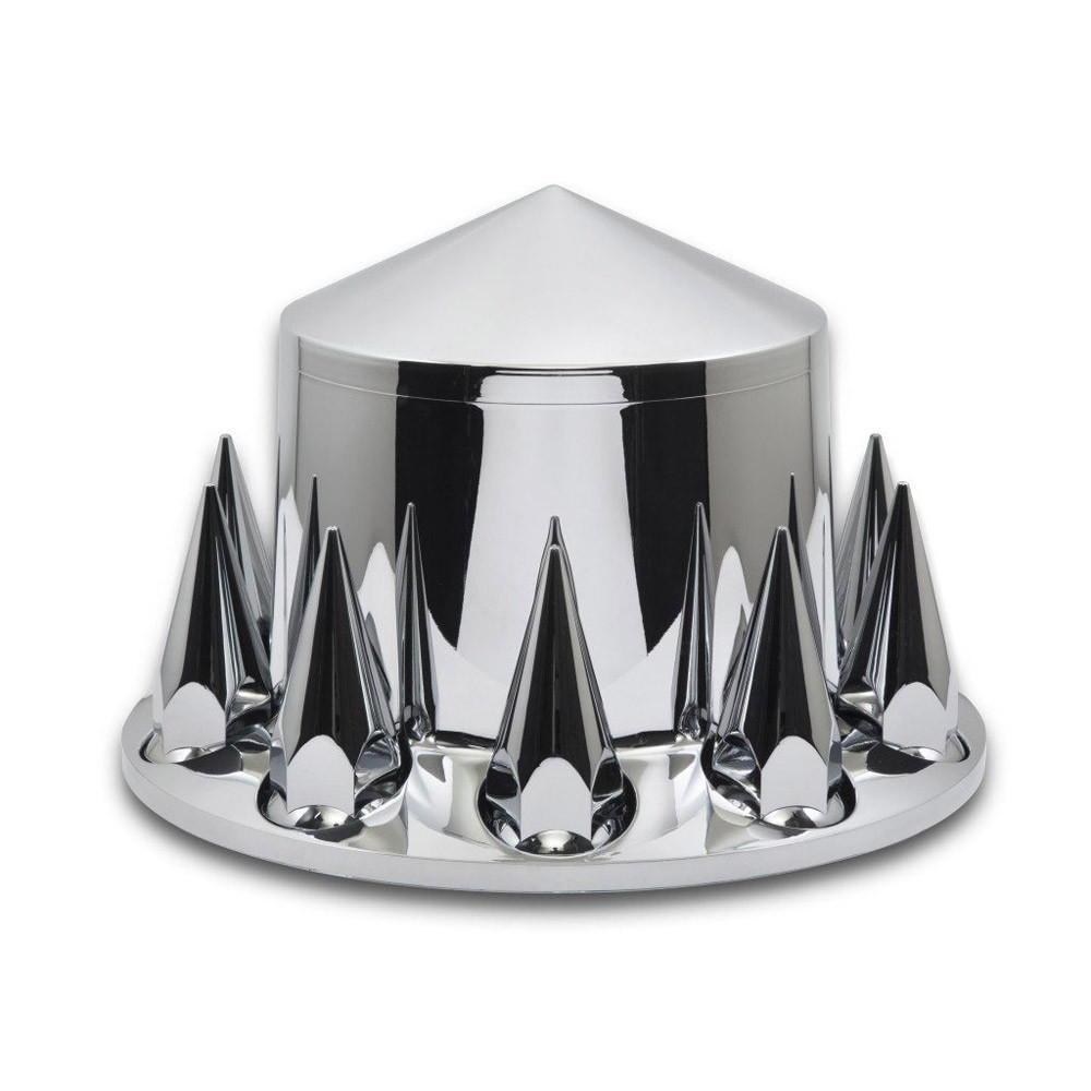 Chrome Rear Hub Cover With Pointed Removable Hubcap - Raney's Truck Parts