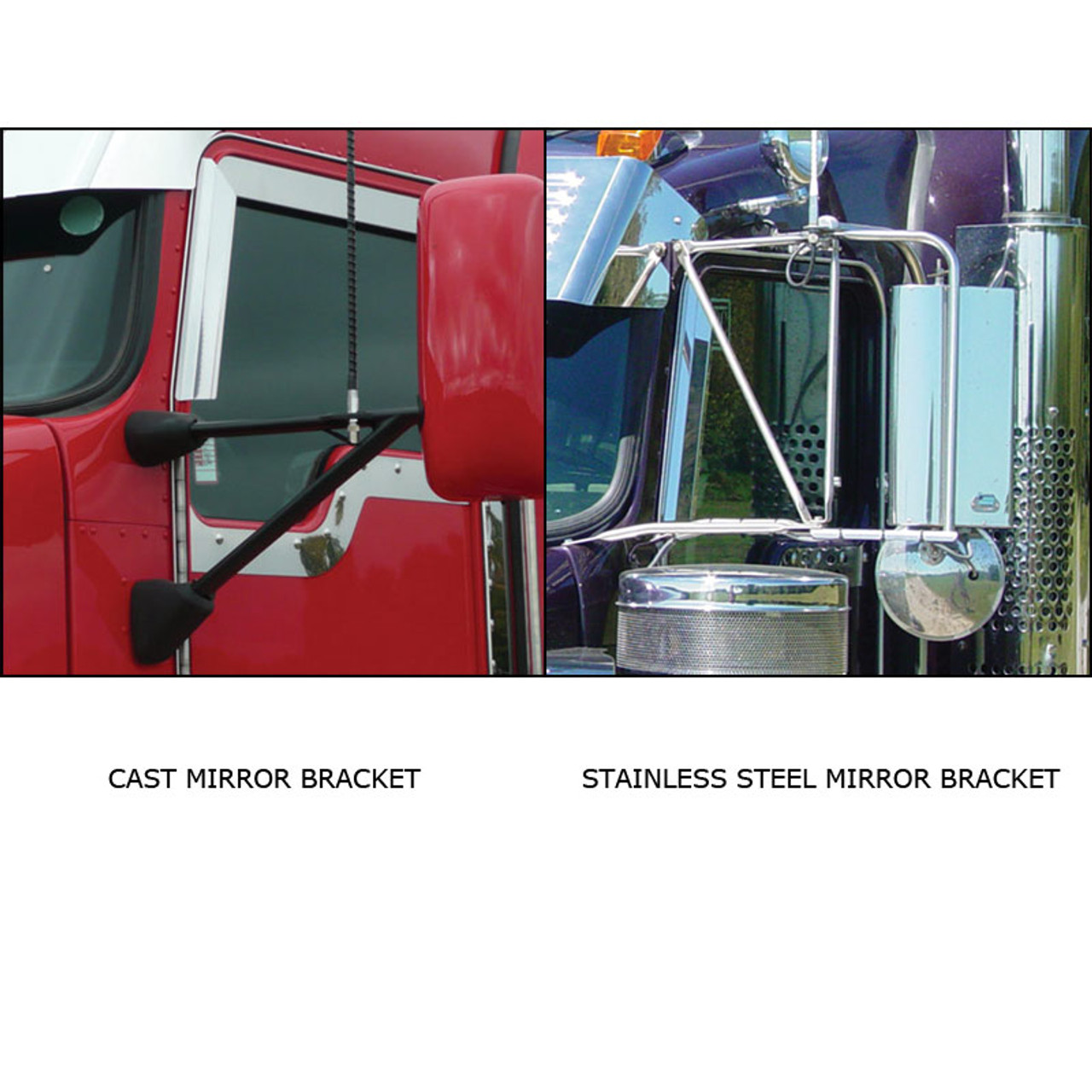 Roadworks Stainless Steel 13 Drop Visor for 2007-2020 Kenworth W900L Style Cab with Curved Windshield