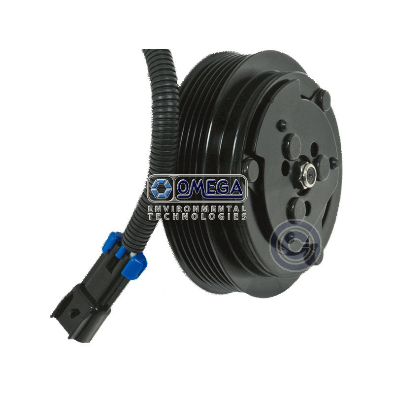 AC Compressor & 125mm 6 Groove A/C Clutch Replaces Sanden SD7H15 4492