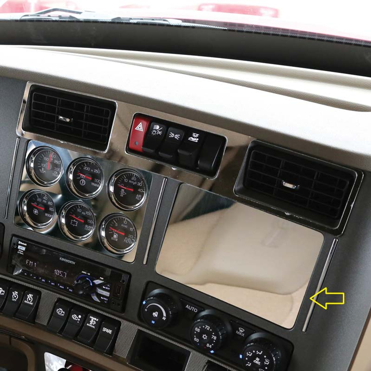 Kenworth T680 T880 Navigation Delete Filler Cover By Roadworks Raney S Truck Parts