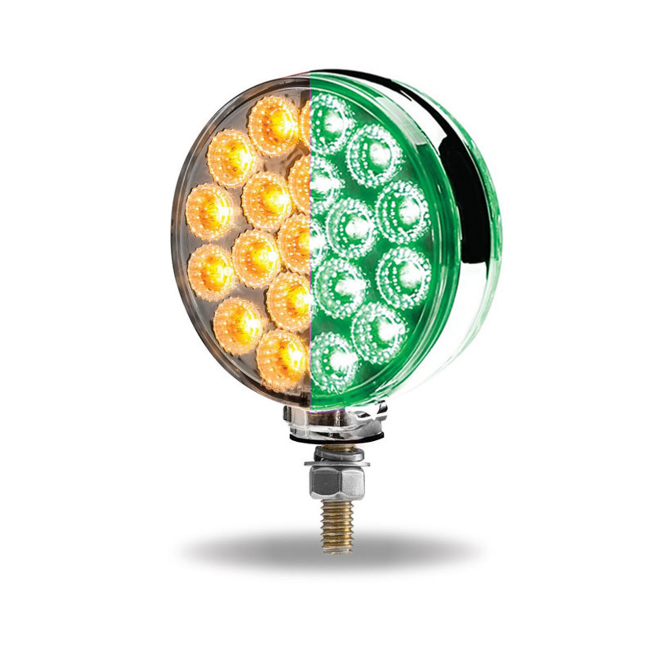 PAIR 17 LEDS 7" Round Amber Bus Turn Signals PAIR 17 LEDS 7" Round Amber Bus Turn Signals
