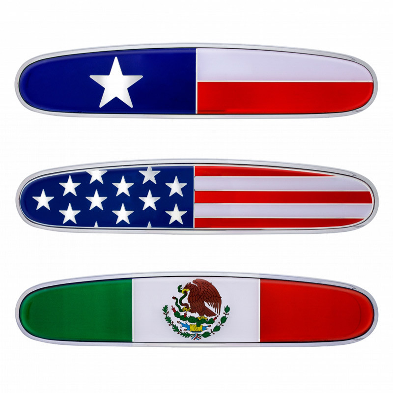 Chrome Die Cast USA Flag Emblem - Foto 12