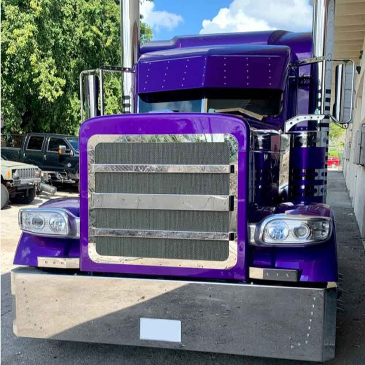 Peterbilt 379 388 389 Miami Style Paintable Drop Visor