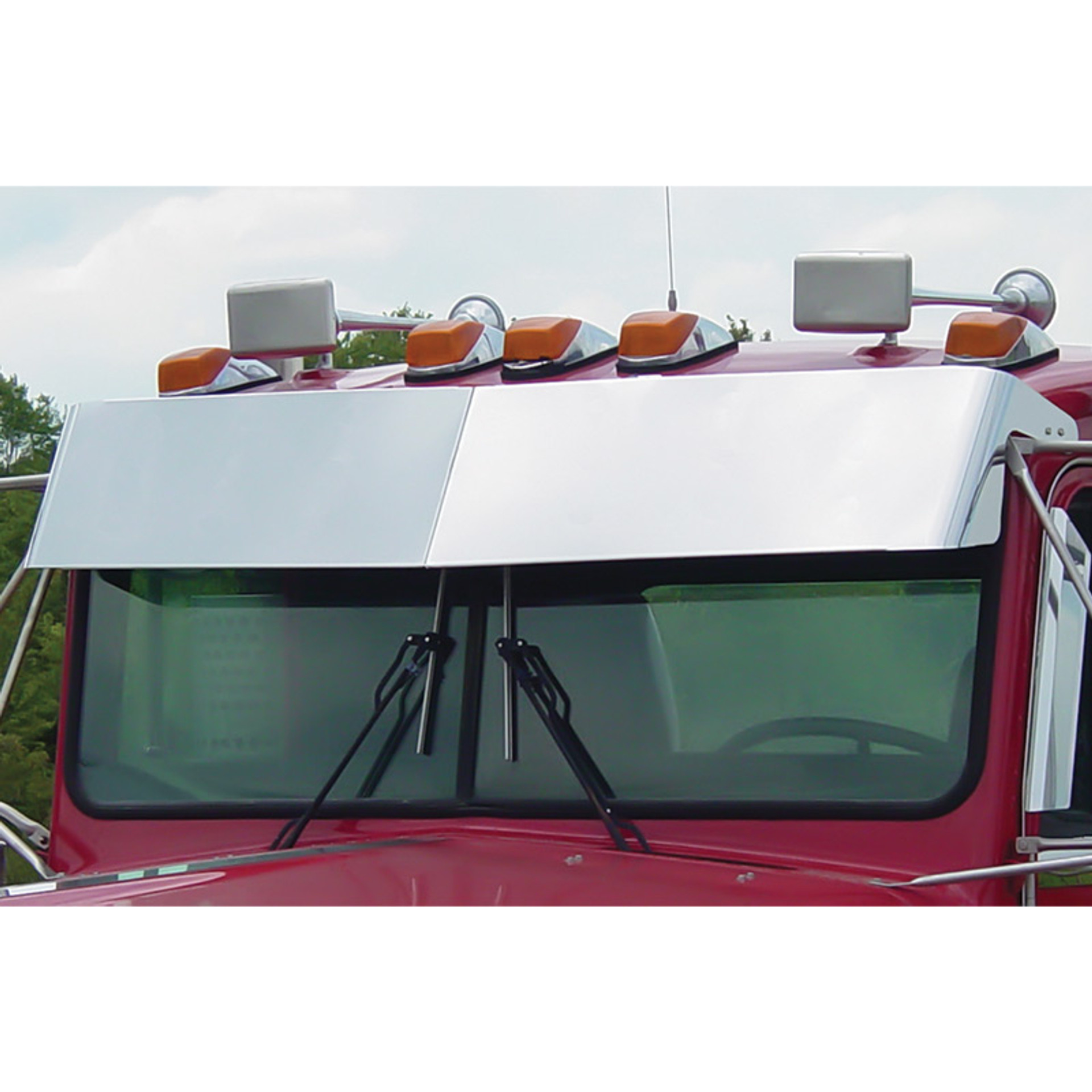 Kenworth T680 T880 15.5" Blind Mount Drop Visor By RoadWorks Raney's