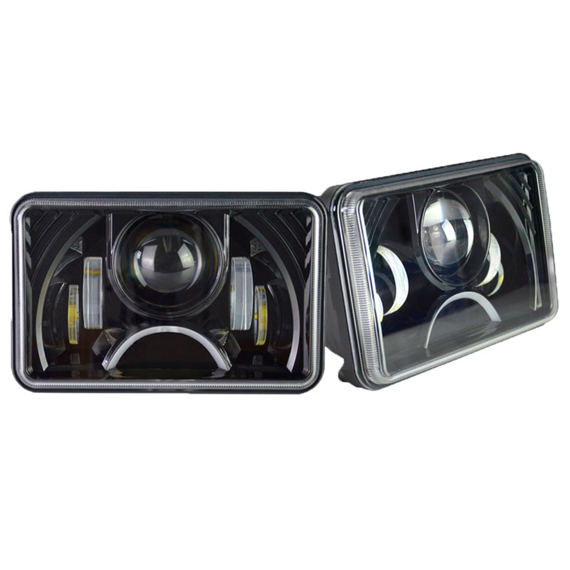 Peterbilt LED Headlight Assembly with Half Moon DRL Feature and Custom