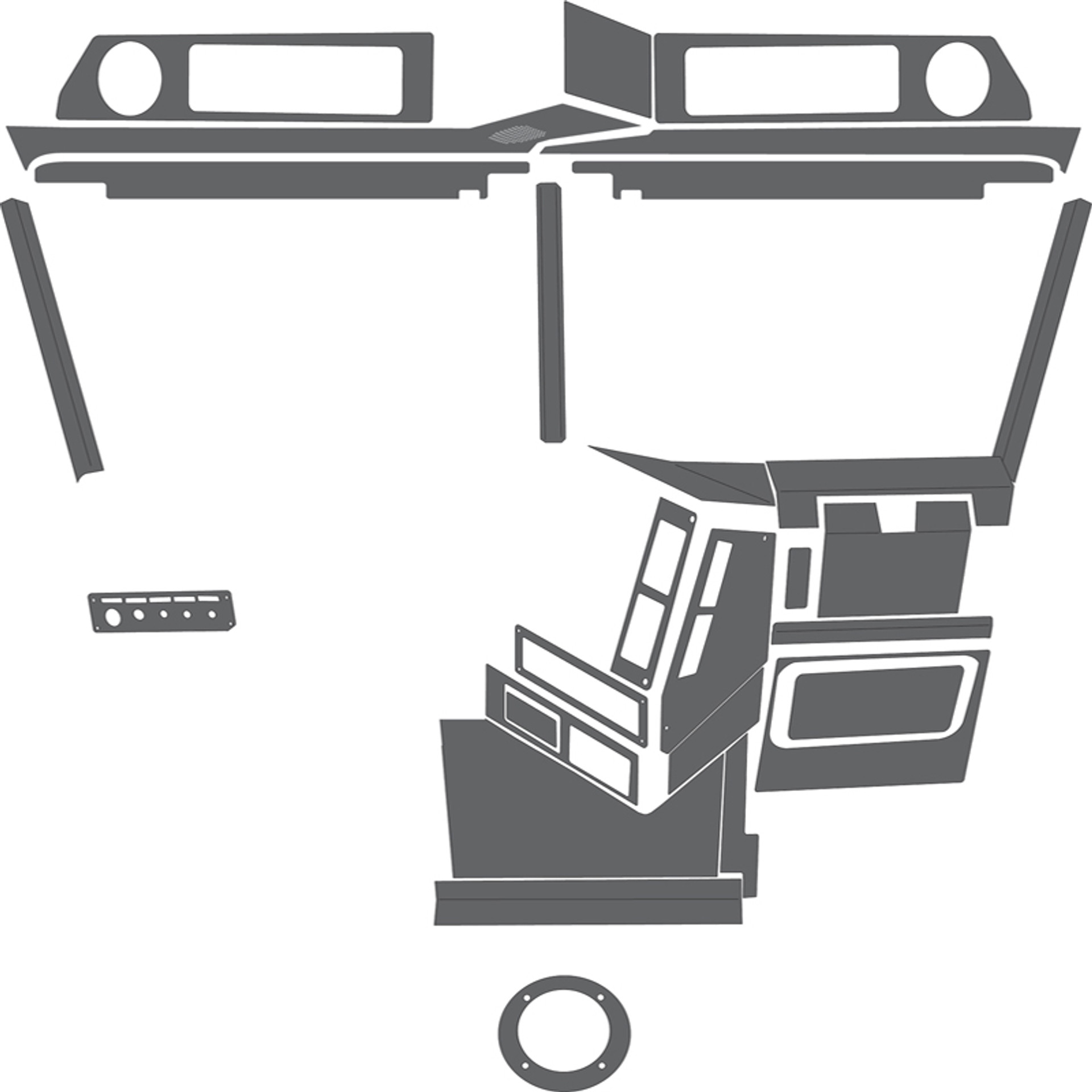 Freightliner Classic FLD Passenger Side Dash Kick Panel Trim By