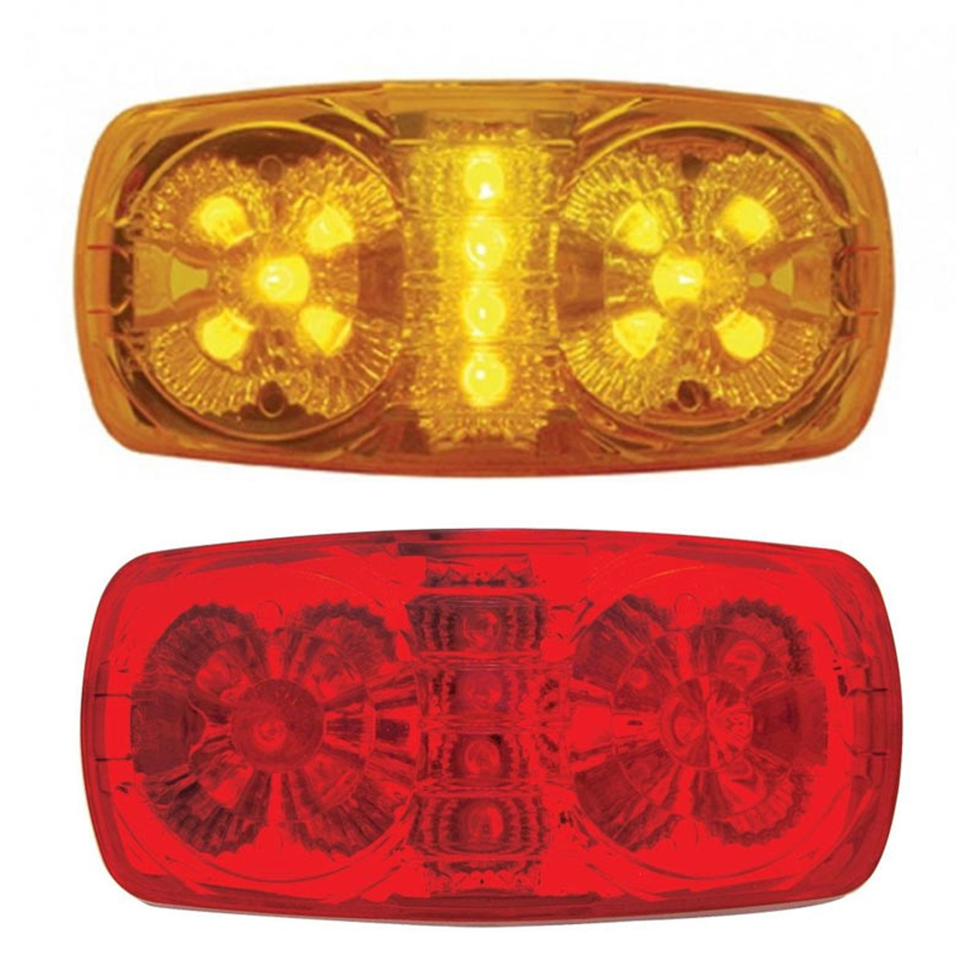 12 LED Reflector Rectangular Clearance Marker Raney's Truck Parts