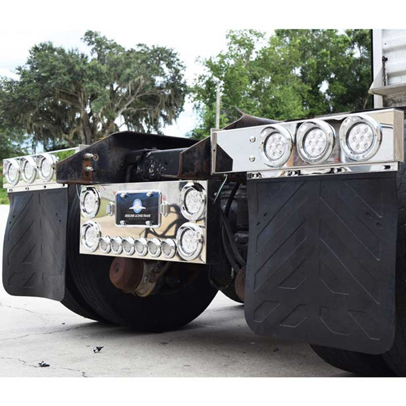 Mud Flap Hangers With LED Lights & Clear Lens Raney's Truck Parts