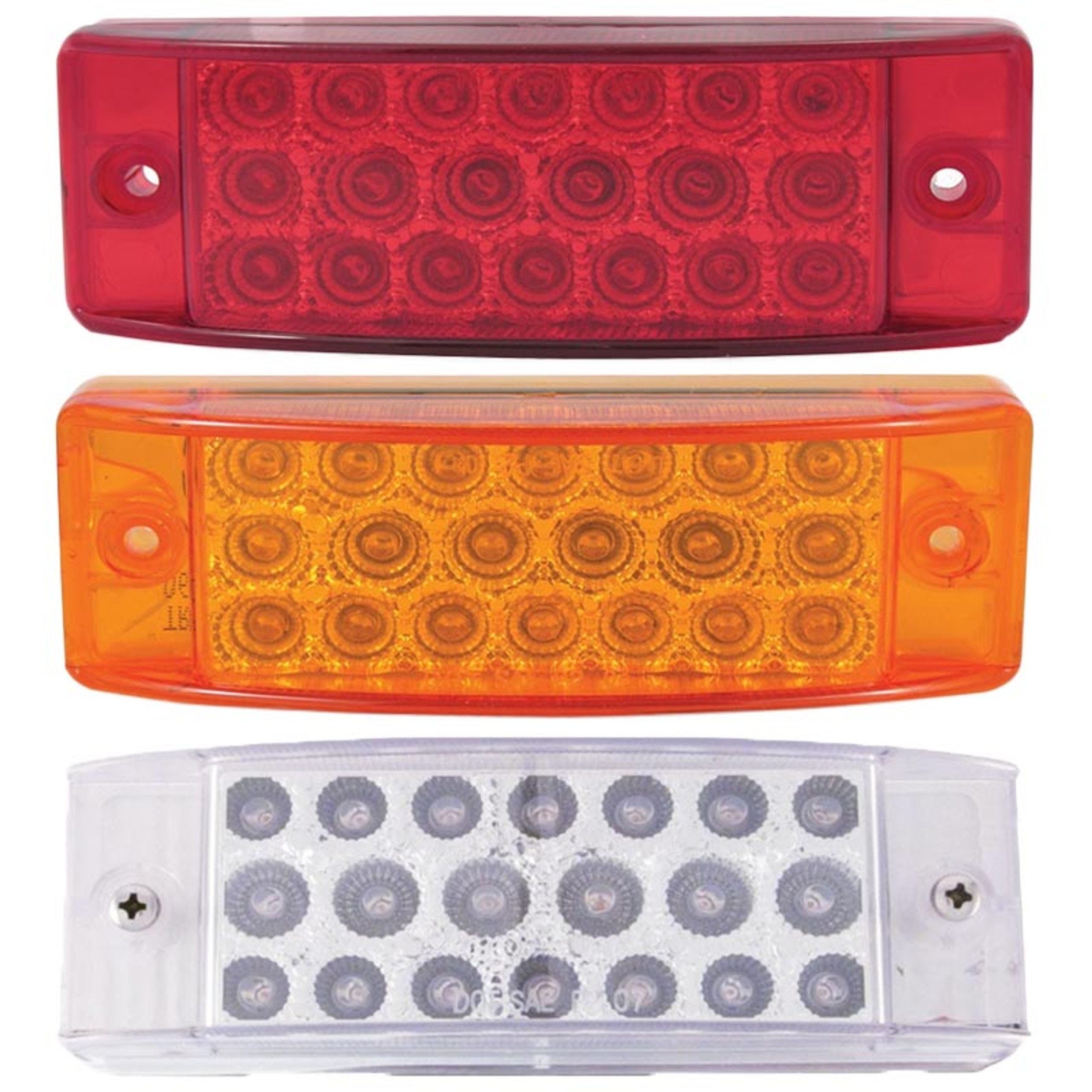 12 LED Reflector Rectangular Clearance Marker Raney's Truck Parts