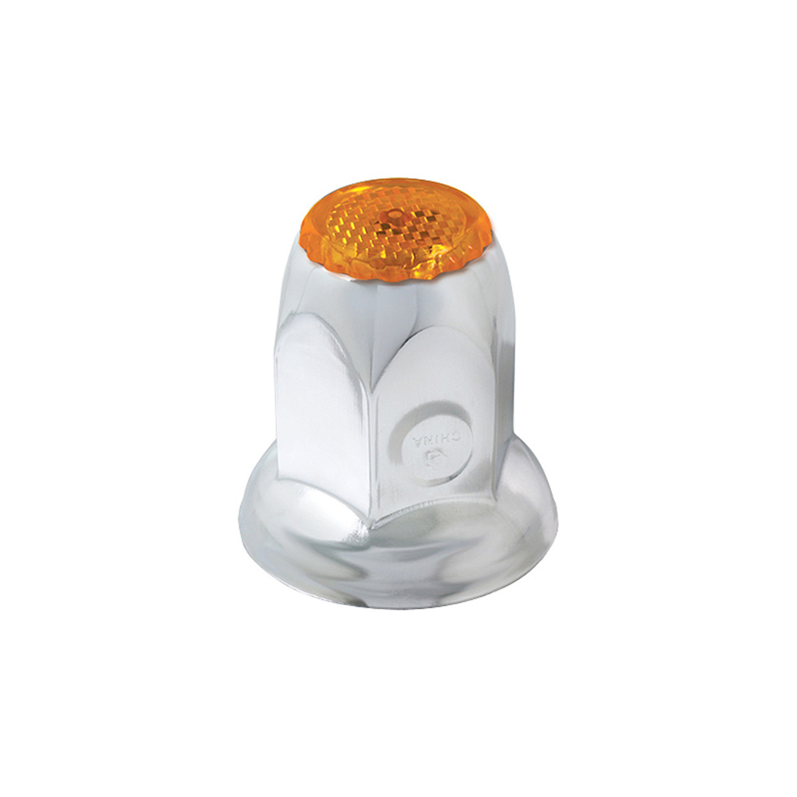 33mm Chrome ScrewOn Lug Nut Cover With Color Reflector By Grand