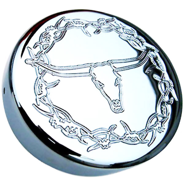 Lifetime Chrome Billet Peterbilt Fuel Cap Cover for THandle Raney's