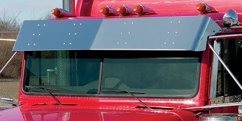 Freightliner FLC Flat Top 13" Drop Visor Raney's Truck Parts