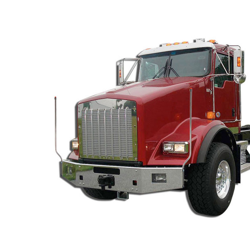Kenworth T800 With Fender Flares Stainless Steel LED Bumper Guide