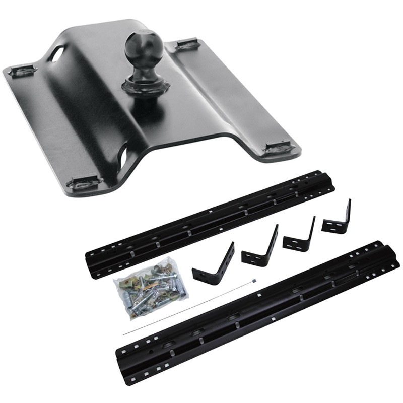 Reese The Goose Gooseneck Hitch Plate With Universal Mounting Rail Kit