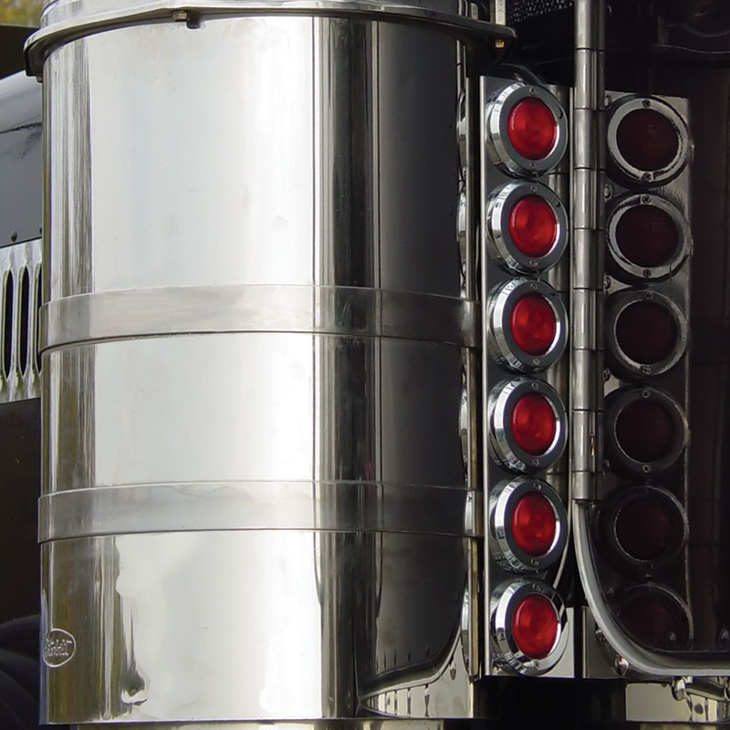 Peterbilt 379 389 Rear Air Cleaner Light Bar With 12 2" Red LEDs