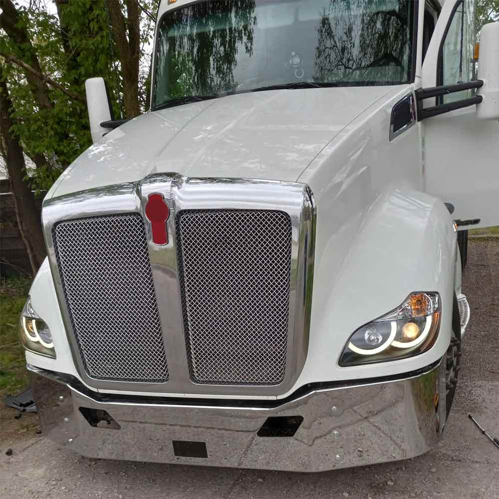 Kenworth T680 Blackout Projector Headlight Assembly With Position LED Raney's Truck Parts