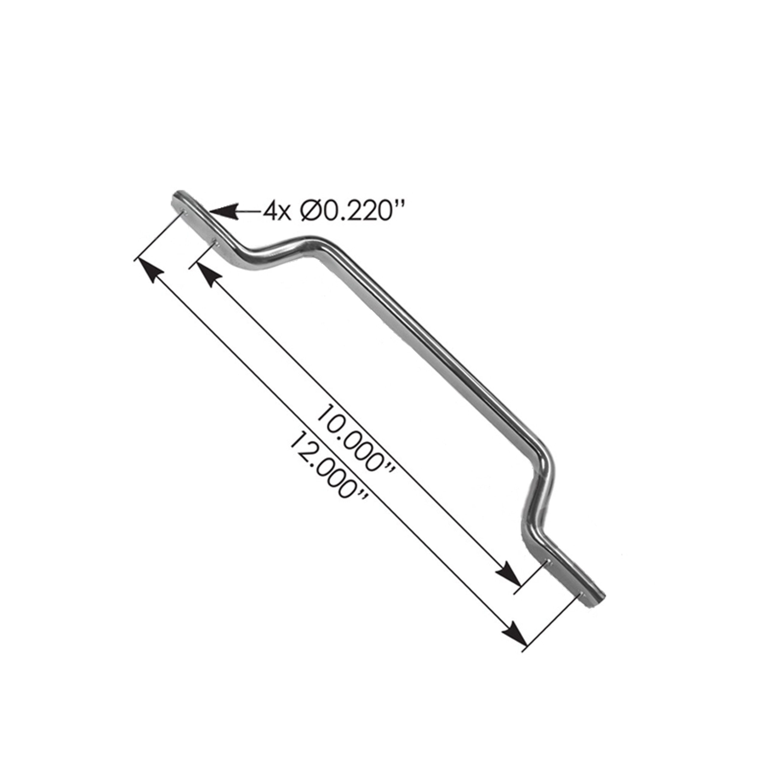 12" Universal Aluminum Grab Handle Aluminum B239914AL Raney's Truck Parts