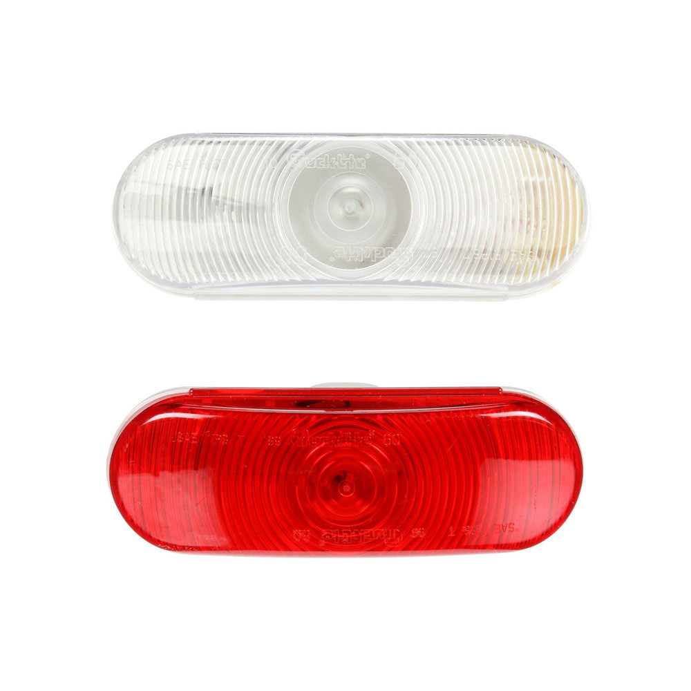 6" Oval LED Stop Tail Turn Light with Integrated Reverse Function By