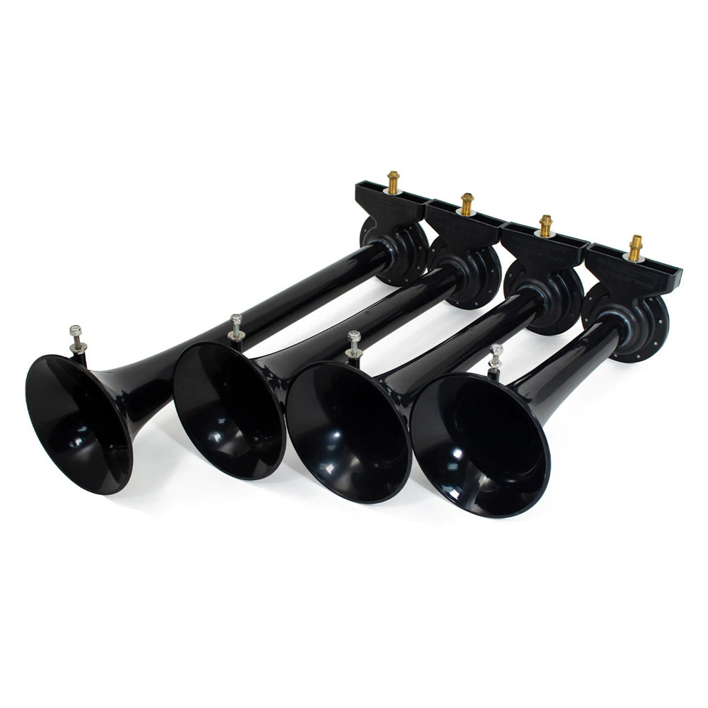 Black 3 Trumpet Classic Train Horn Raney's Truck Parts
