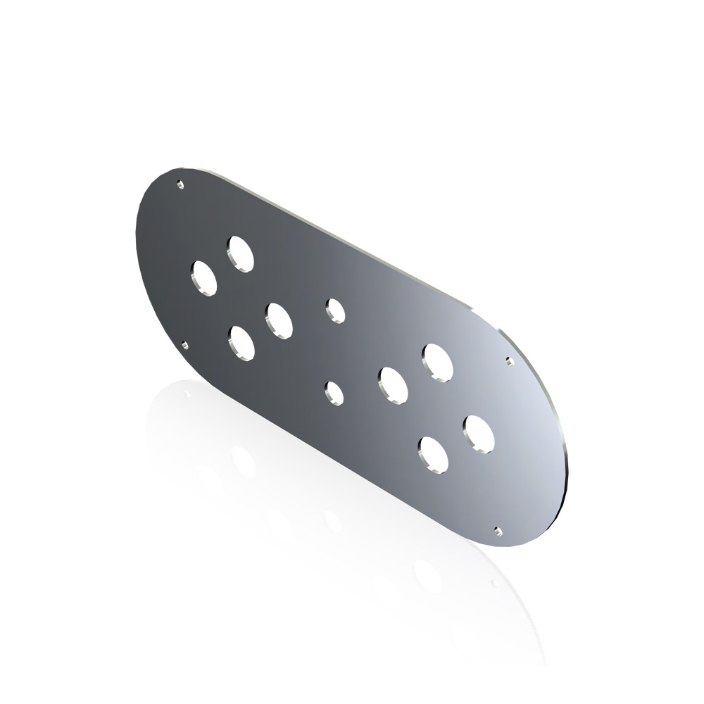 Peterbilt Kenworth Stainless Steel Watermelon Above Door Dome Light Plate With Switch Holes By